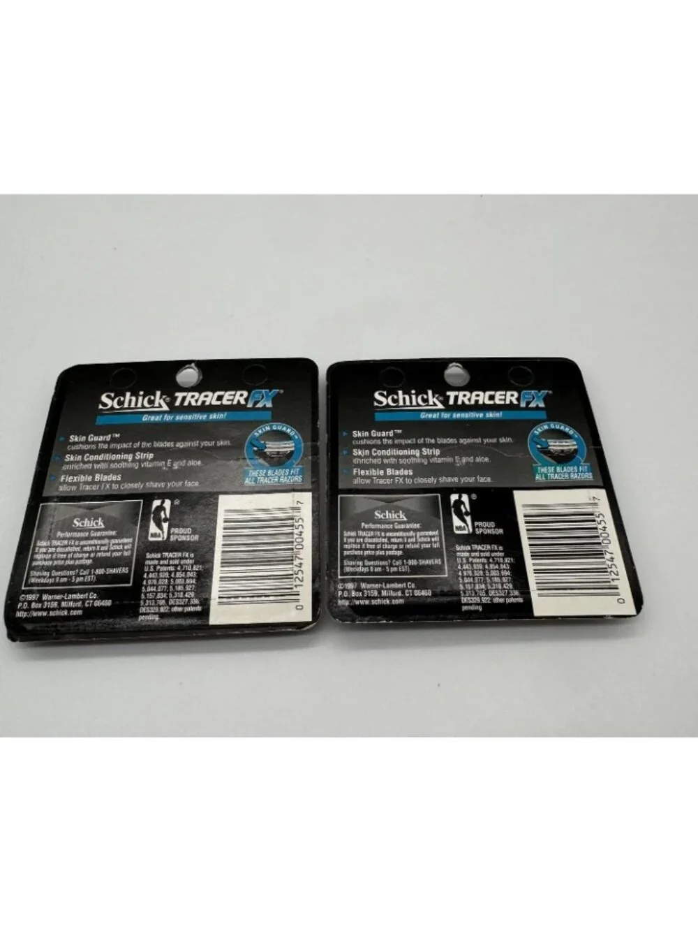 Lot of 2 Schick Tracer FX Sensitive Skin 5 Refill Razor Blades NOS 1997 New